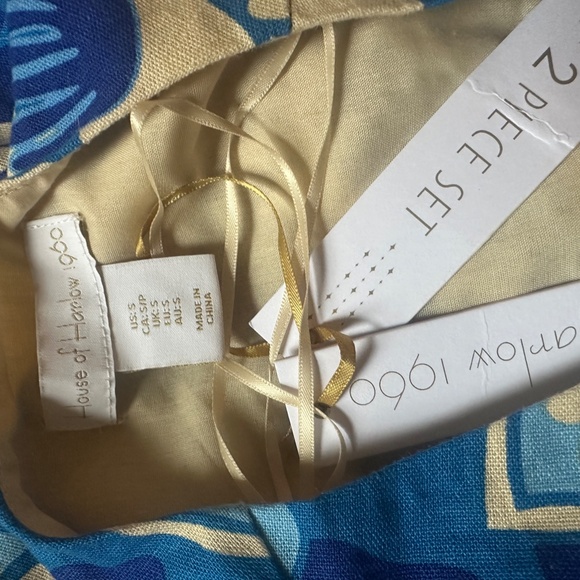 House of Harlow 1960 2 Piece Linen Maxi Skirt Set - Picture 7 of 8